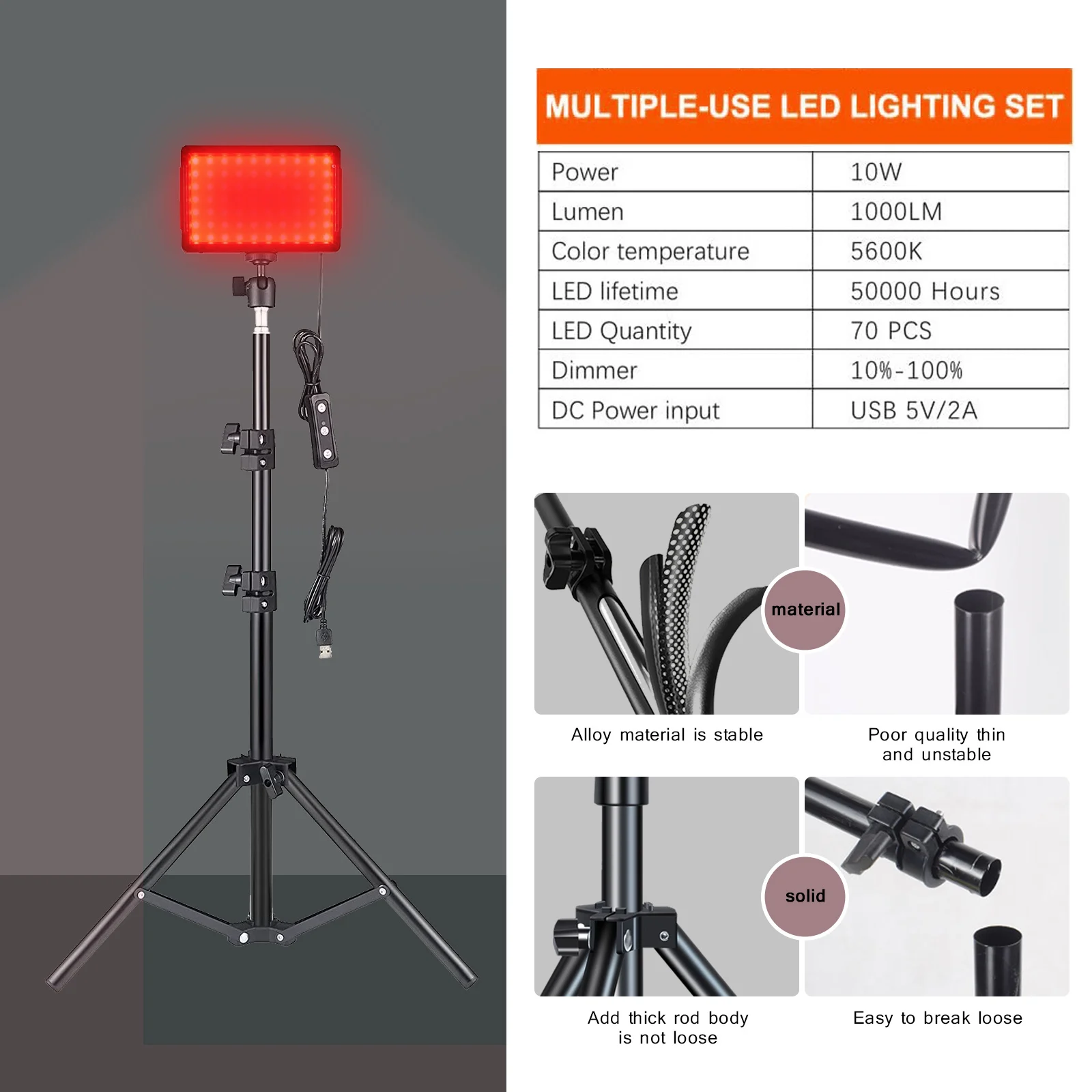LED Photography Video Light Kit 3