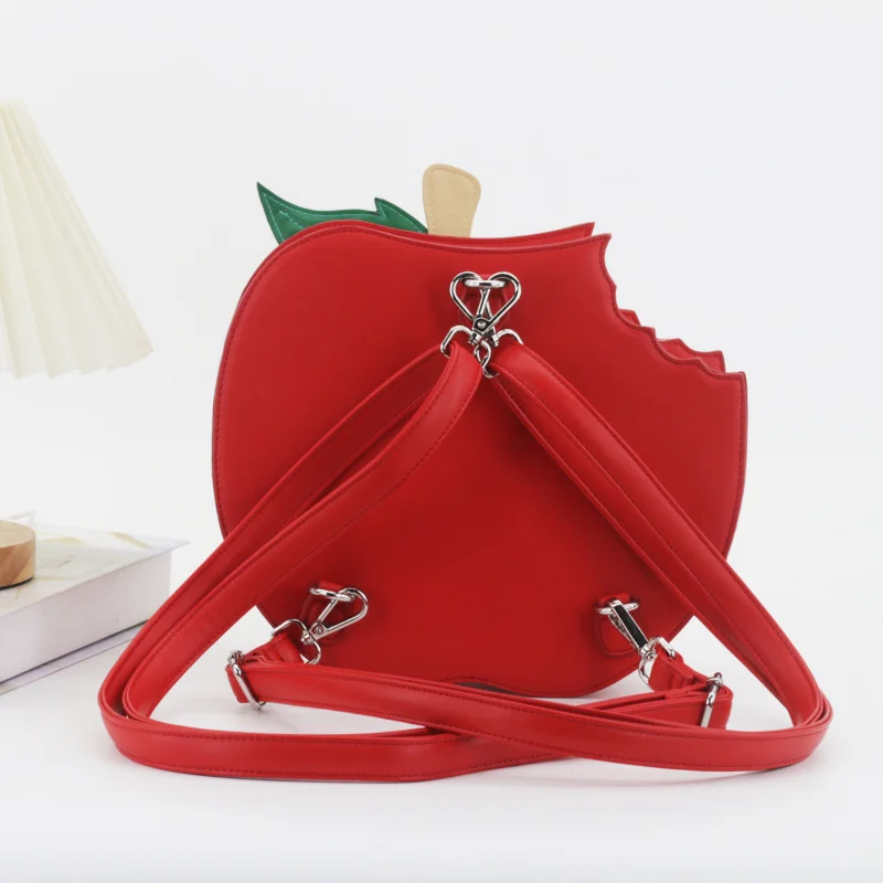 Original Cute Apple Themed Pain Bag Large Capacity Unisex Shoulder Messenger Bag for Students Commute
