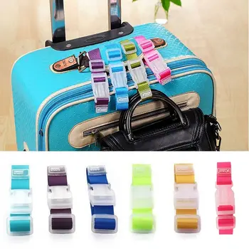 1Pc Adjustable Luggage Straps Portable Hanging Buckle Straps Nylon Suitcase Bag  Belt Lock Hooks Travel Luggage Accessories