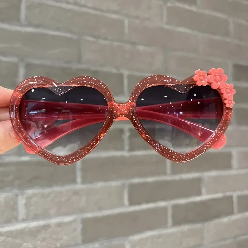 Children Sunglasses Kids Sunglasses Girls Boys Cute Cartoon Flower Outdoor Sun Protection Vintage Glasses Protection Classic