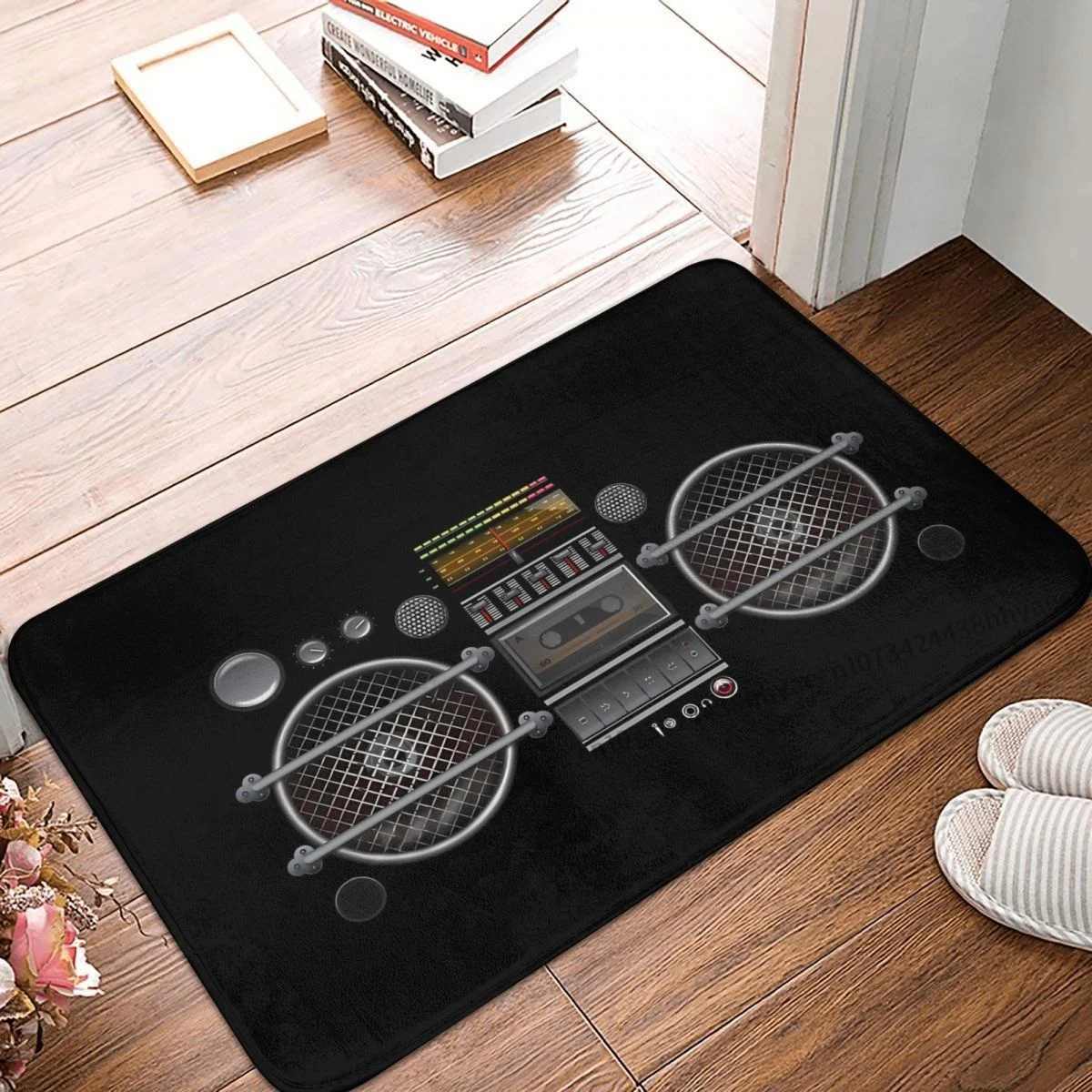 Retro Machines Bagno Tappeto Antiscivolo Hood Blaster Boombox Flanella Mat Porta D'Ingresso Zerbino Home Decor Tappeto