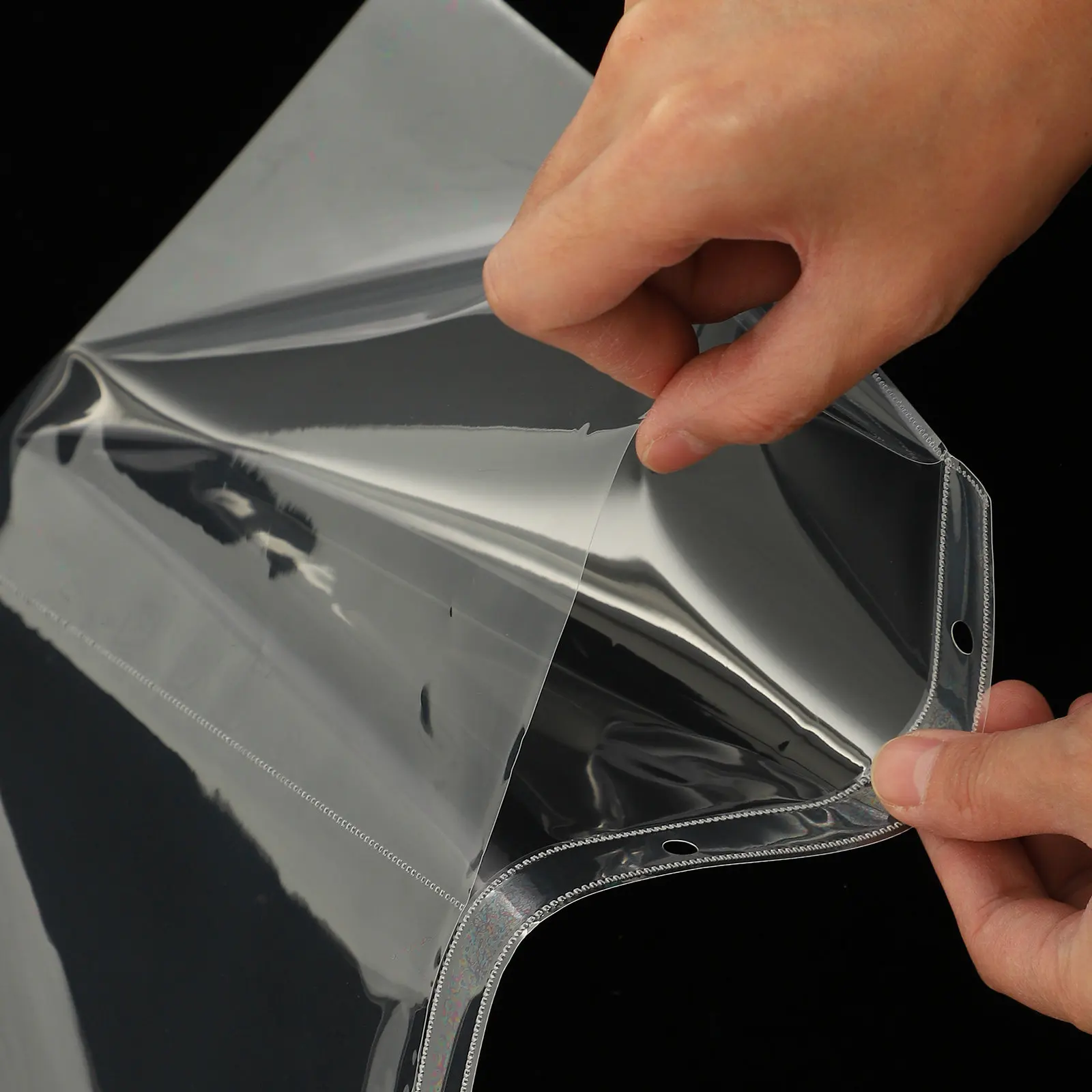 20개 사진앨범 교체 페이지 투명 플라스틱 슬리브 4링 루즈리프 사진 정리용 투명 홀더