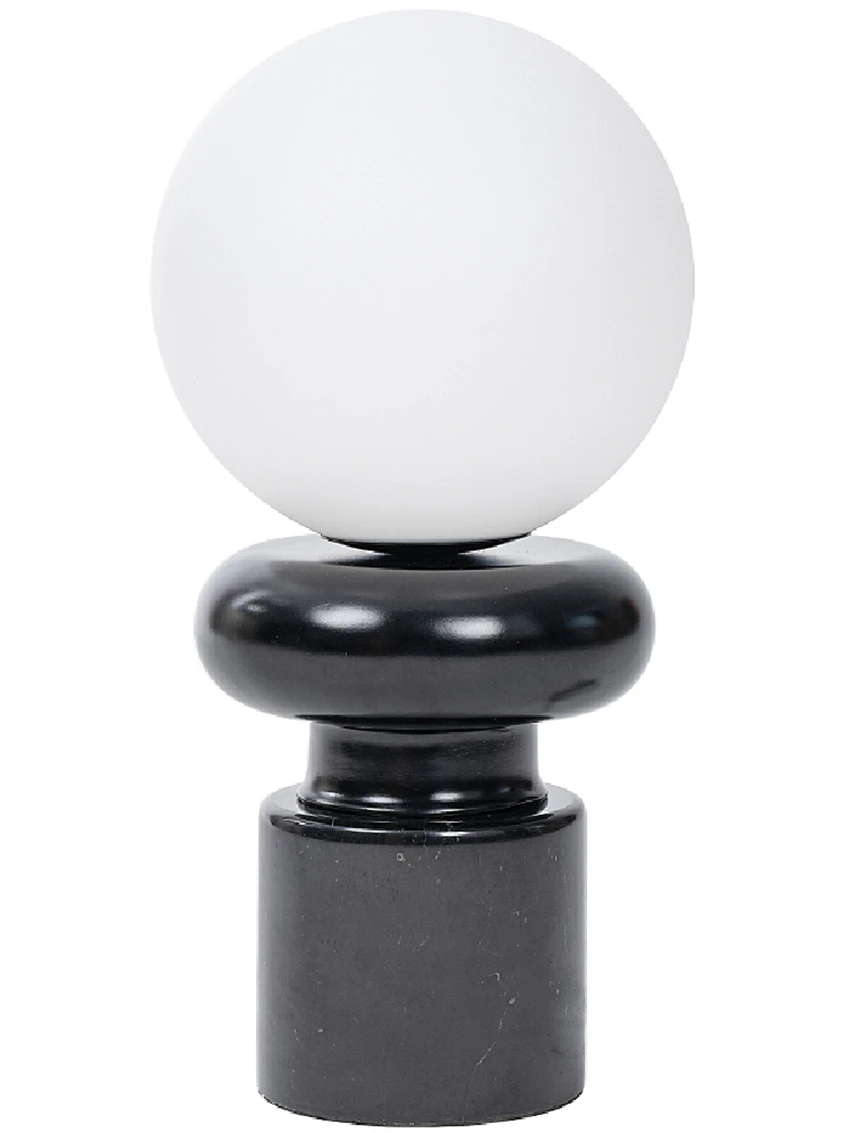 

Black marbled white ball resin table lamps study lamp bedroom reading light living room Luxury decoration desk lights lighting