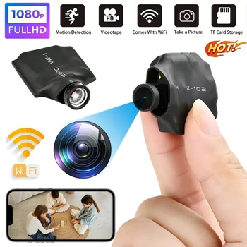 Mini Telecamera IP Fai-da-Te 120 ° Telecamera di Sicurezza Wireless HD 1080P con Angolo Ampio, Visione Remota per Casa Intelligente, Sorveglianza Interna