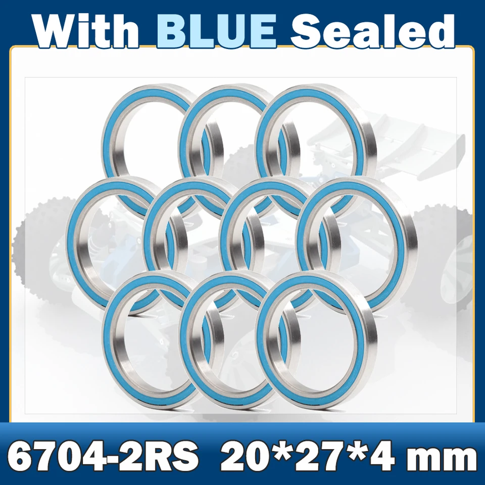 10 Roulements à Billes Scellés Bleus 6x13x5 Mm - Faible