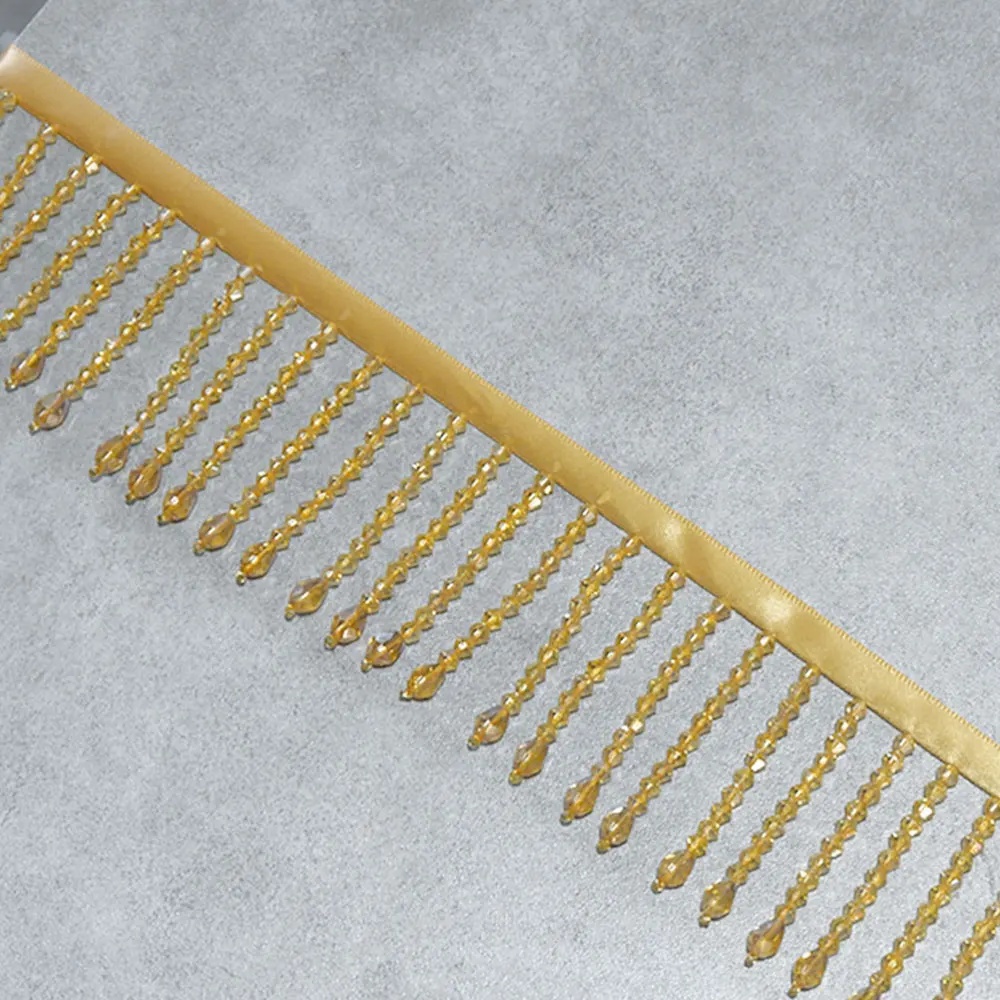 Crystal Pendant Beaded Fringe DIY Clothes Stage Dress Curtain Decorative Accessories Latin Dance Costume Sewing Decorate By Yard