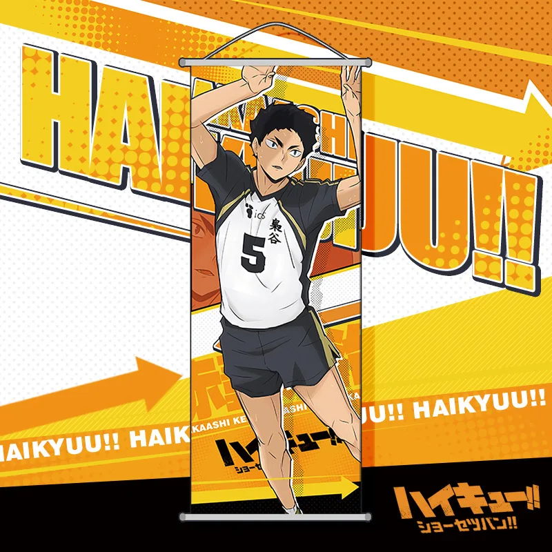 Haikyuu!! Anime Wall Scroll Poster - Volleyball Art Print with Hinata, Kageyama & Kenma