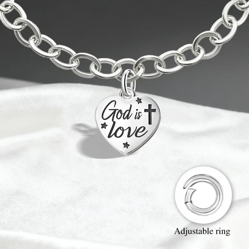 Verstellbare Vintage-Anhänger aus 925er Sterlingsilber, Liebesherz-Charms, Perlen, passend für Original-Armbänder, Halsketten, DIY-Schmuck für Frauen – Detail 23