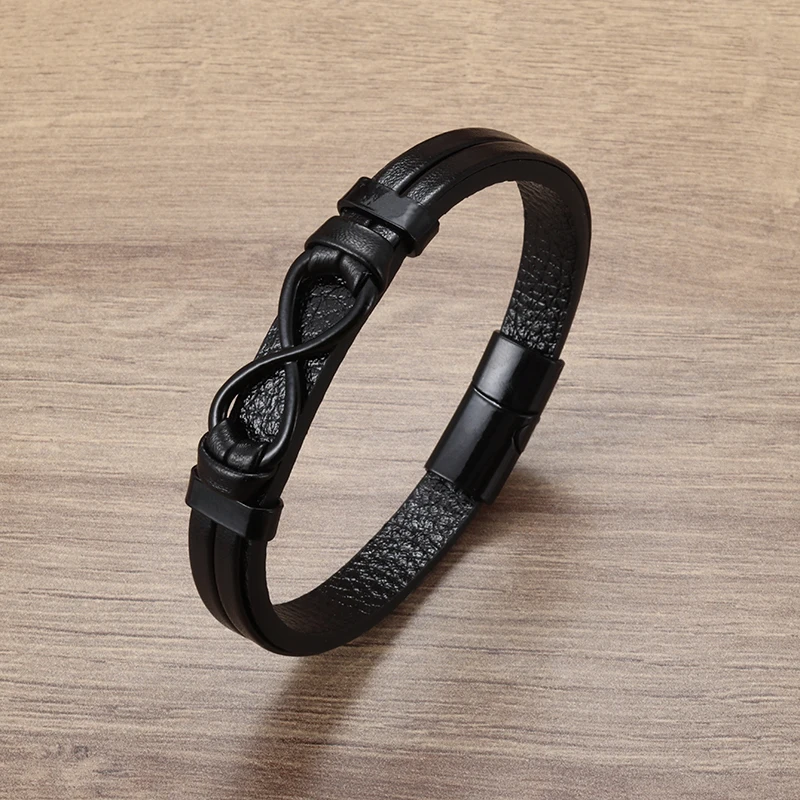 Leather Bracelets Retro Punk Religious Style Leather Woven Cross Metal Leather Men Women Business Casual Gifts