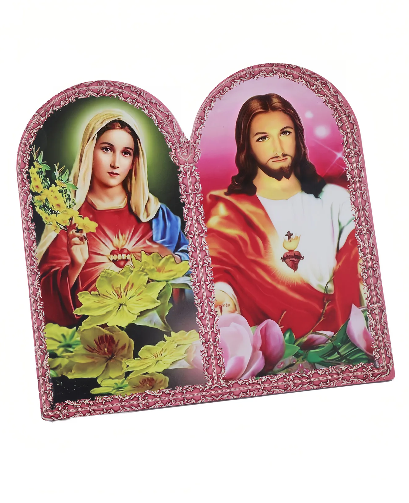 Diyalo 4-teiliges Heiliges Symbol „The Devine Mercy Jesus Our Lady“ Keramikornamente mit Bibel, tägliches Gebet, religiöse Heimaltar-Dekoration – Detail 8