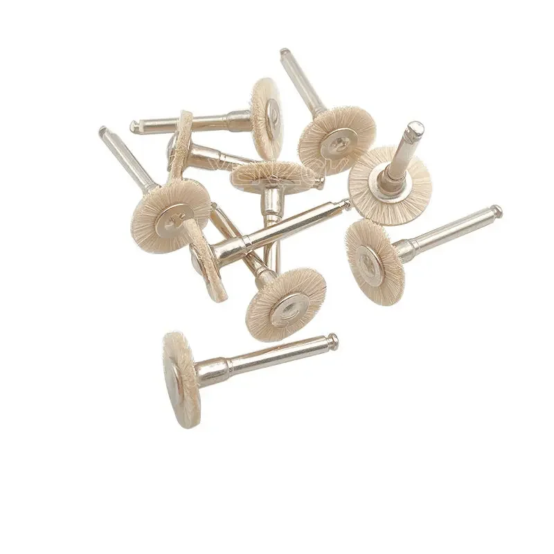 Lot De 10 Brosses/Disques Polissage Laine Feutre Pour Outil Rotatif - 2,35mm - Dentisterie