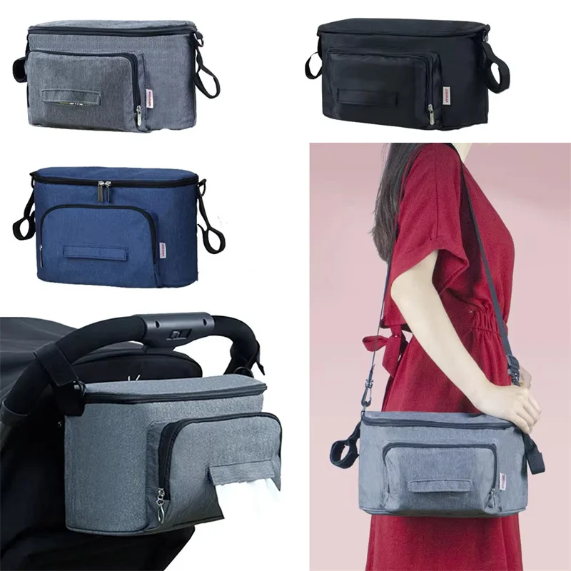 Baby Stroller Organizer Hanging Bag Diaper Storage Large Capacity Outdoor Travel stroller organizer bags