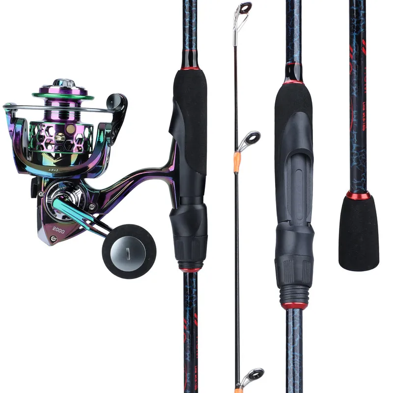 Sougayilang-釣り用の完全なキット,魚を捕まえるためのルアーのセット,リール釣り道具,5つの昆虫サイズ1.8-2.4m,13 1bb,バッグのセット Sougayilang-釣り用の完全なキット,魚を捕まえるためのルアーのセット