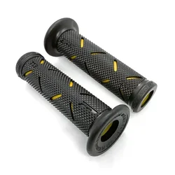 Universal Motorcycle Handlebar Grips - 22MM Rubber Modification Accessories (Yellow)