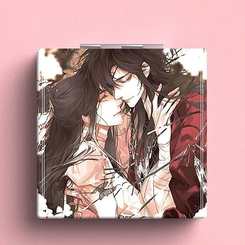 Heaven officials blessing Tian Guan Ci Fu Folding Double-sided Makeup Mirror Anime Cute Portable Travel Girls Magnifying Square