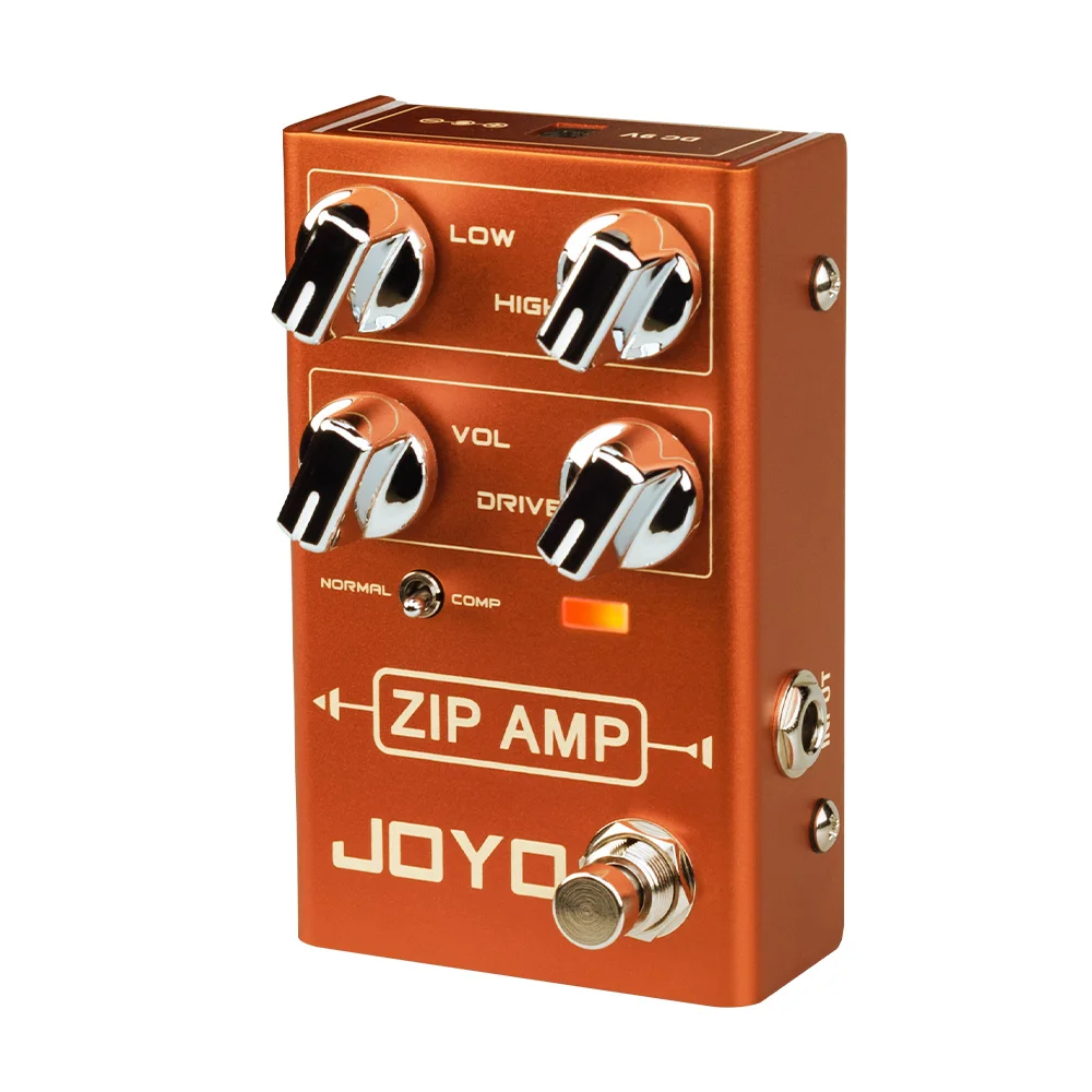 JOYO R-04 ZIP AMP Overdrive Pedal Rock Compression Tone with Gain COMP True Bypass Overdrive Effects Guitar Pedal
