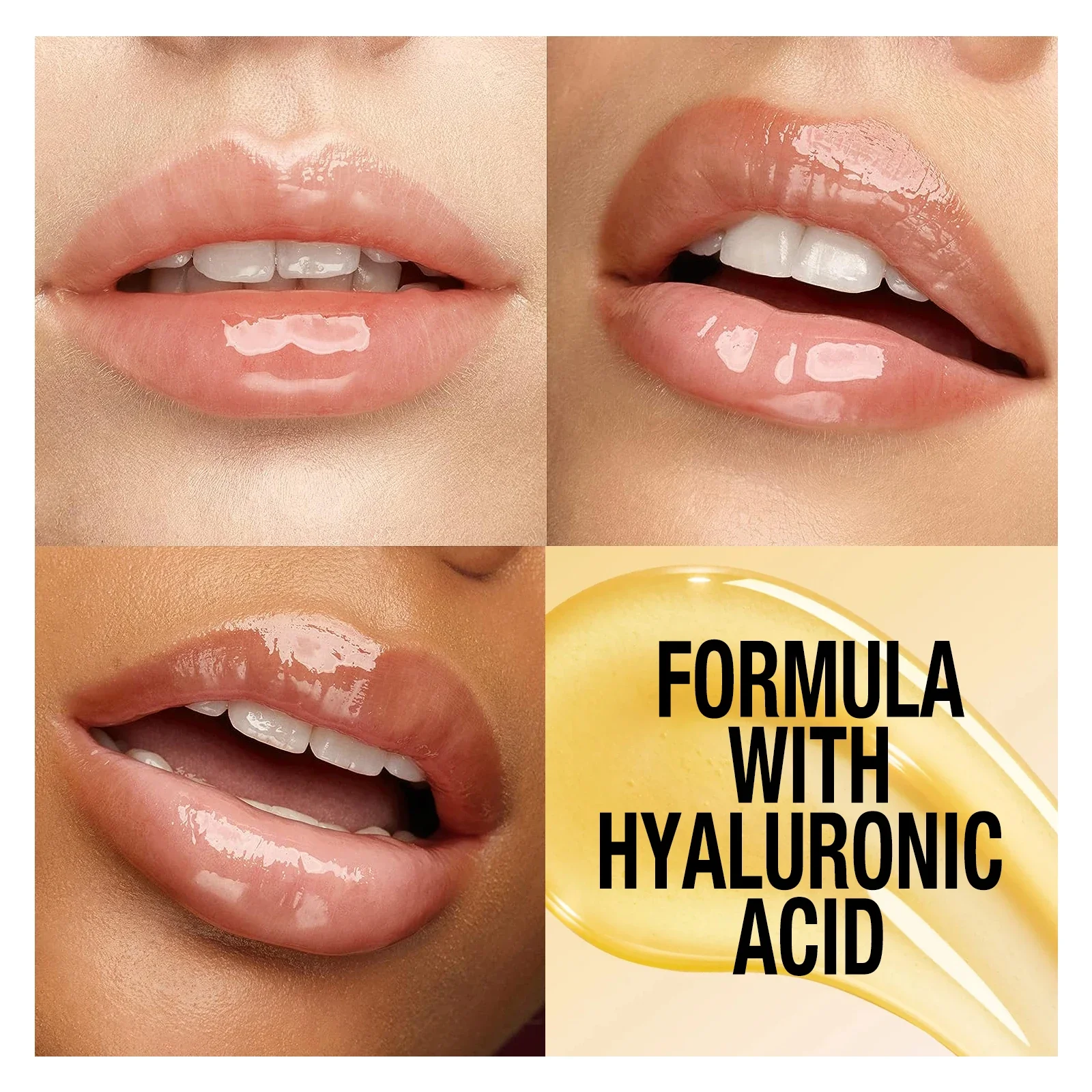 Langmanni 6Colors Transparent Hyaluronic Acid Lip Oil Glossy Hydrating Moisturizing Lip Gloss Volumizing Light Tone Lip Balm Hot 4