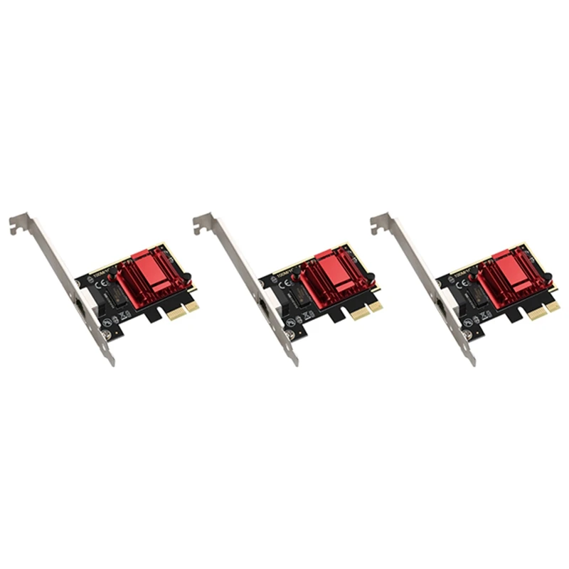 

Сетевая карта 3x PCIE, 2,5 Гбит/с, 10/100 Мбит/с