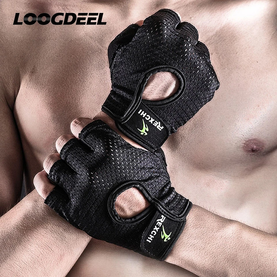 

Professional Gym Fitness Gloves Power Weight Lifting Women Men Crossfit Workout Bodybuilding Half Finger Hand Protector