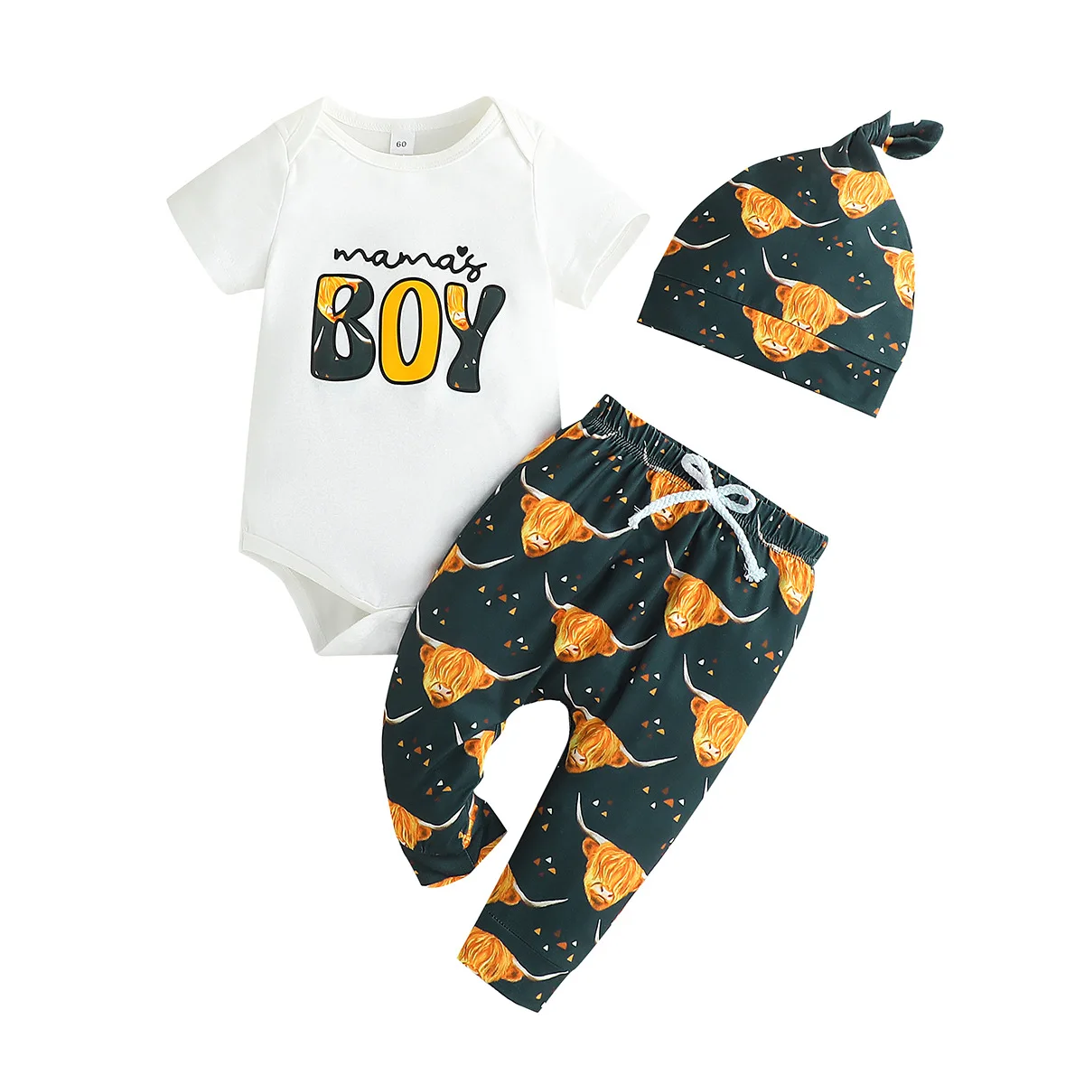 

0-24Months Newborn Infant Baby Boy Clothes Cotton Sets Long Sleeve Romper Pant Hats Outfit 3Pcs Baby Warm Clothing 40