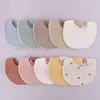 Cotton Gause Baby Bibs Solid Color Absorbent Baby Tassel Bib Newborn Burp Cloths Bandana Scarf for Kids Baby Girls Feeding Item 1