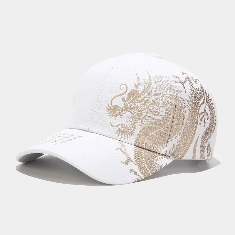 Impressão dragão chinês bonés de beisebol masculino totem crença feminino algodão snapback chapéu ao ar livre proteção solar gorras boné de caminhoneiro