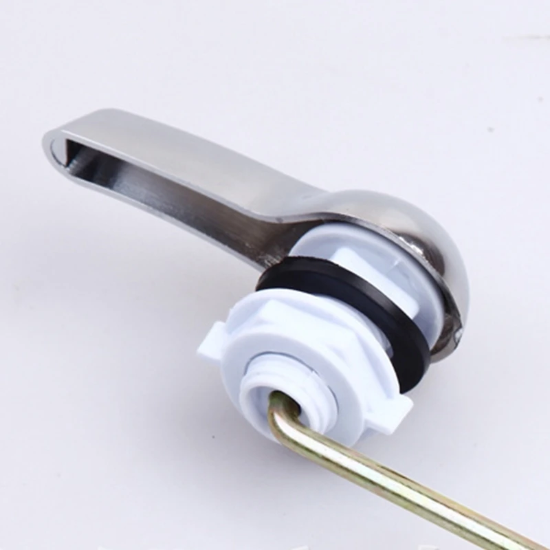 Stylish Toilet Handle with 7.56inch Reach Water Saving Toilet Flush Levering Bathroom Decors Upgrades Simple Installs