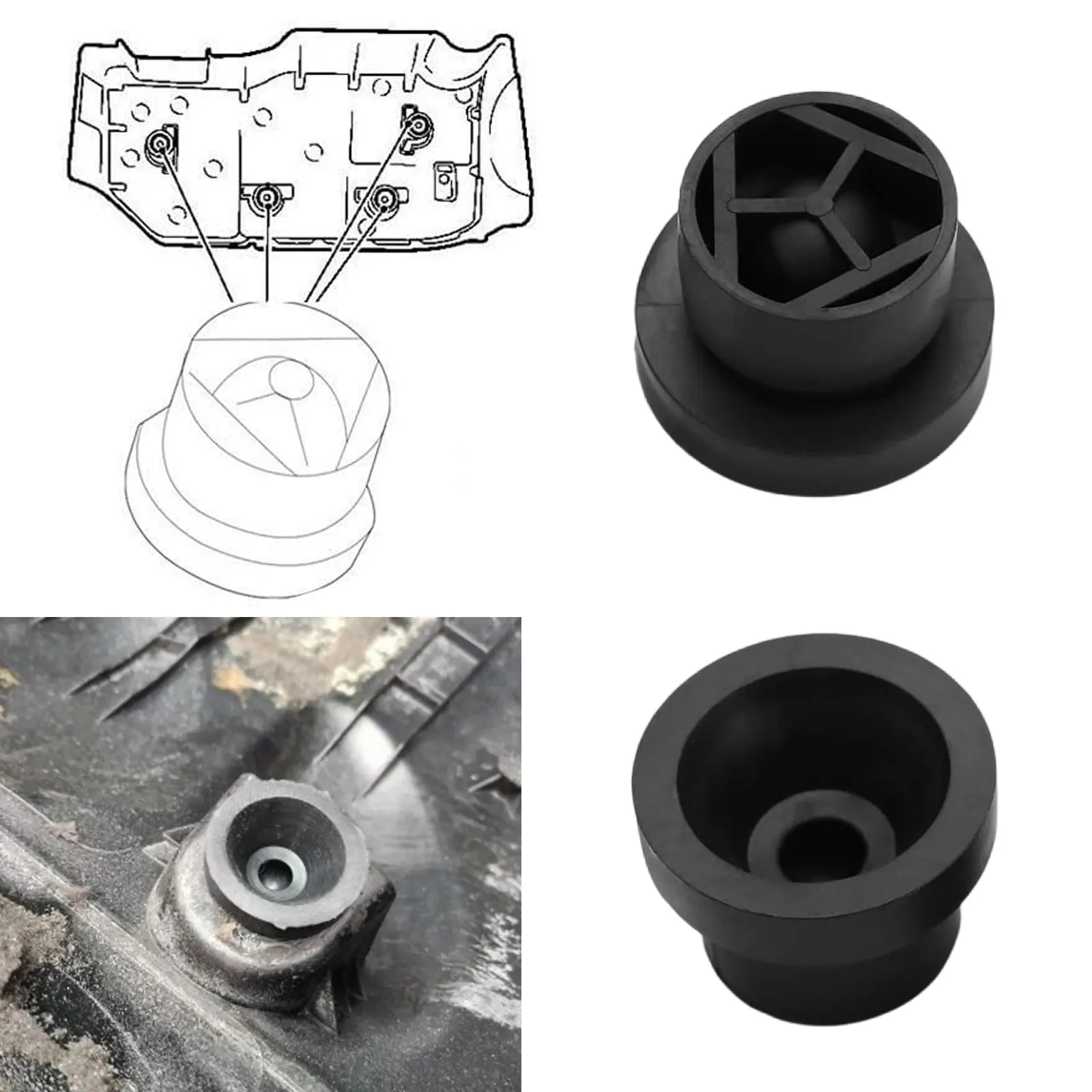 4X Rubber Engine Cover Grommet er Mount Bush Stopper Pad for Peugeot 407 2.0 TDCI Diesel Engine Bonnets Gaskets