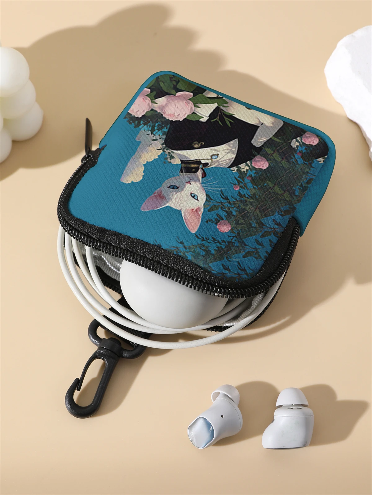 1 cat patterned large capacity coin wallet, digital printed coin wallet, and storage bag are ideal choices for gifts
