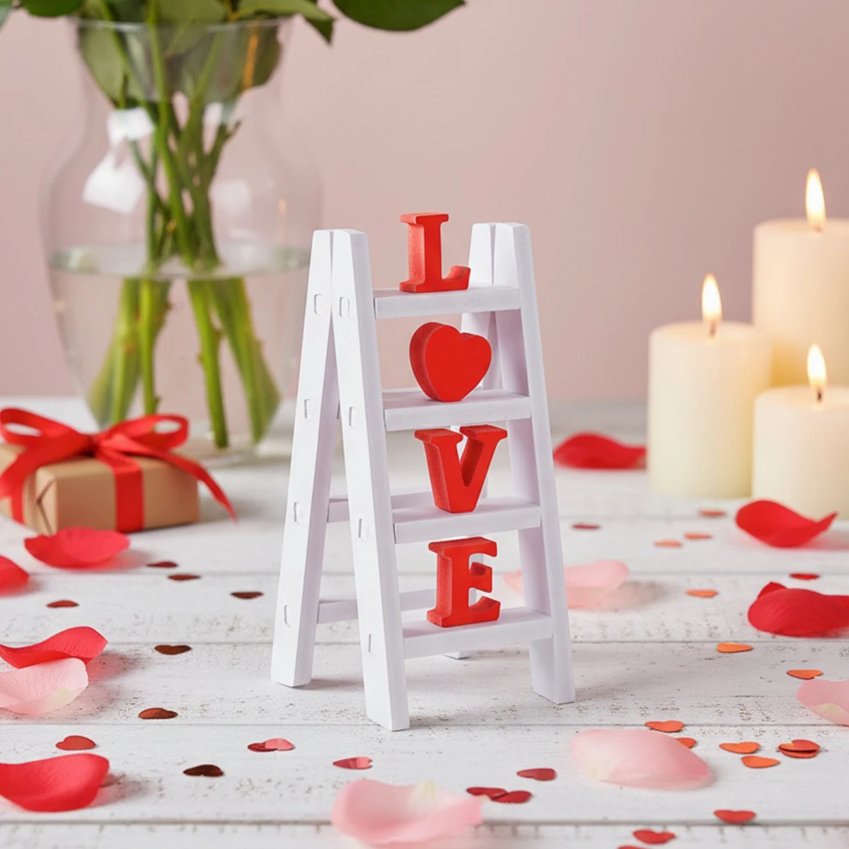 1PC, Valentine's day, modern and simple LOVE ladder decoration piece, snowboard tabletop decoration piece 4