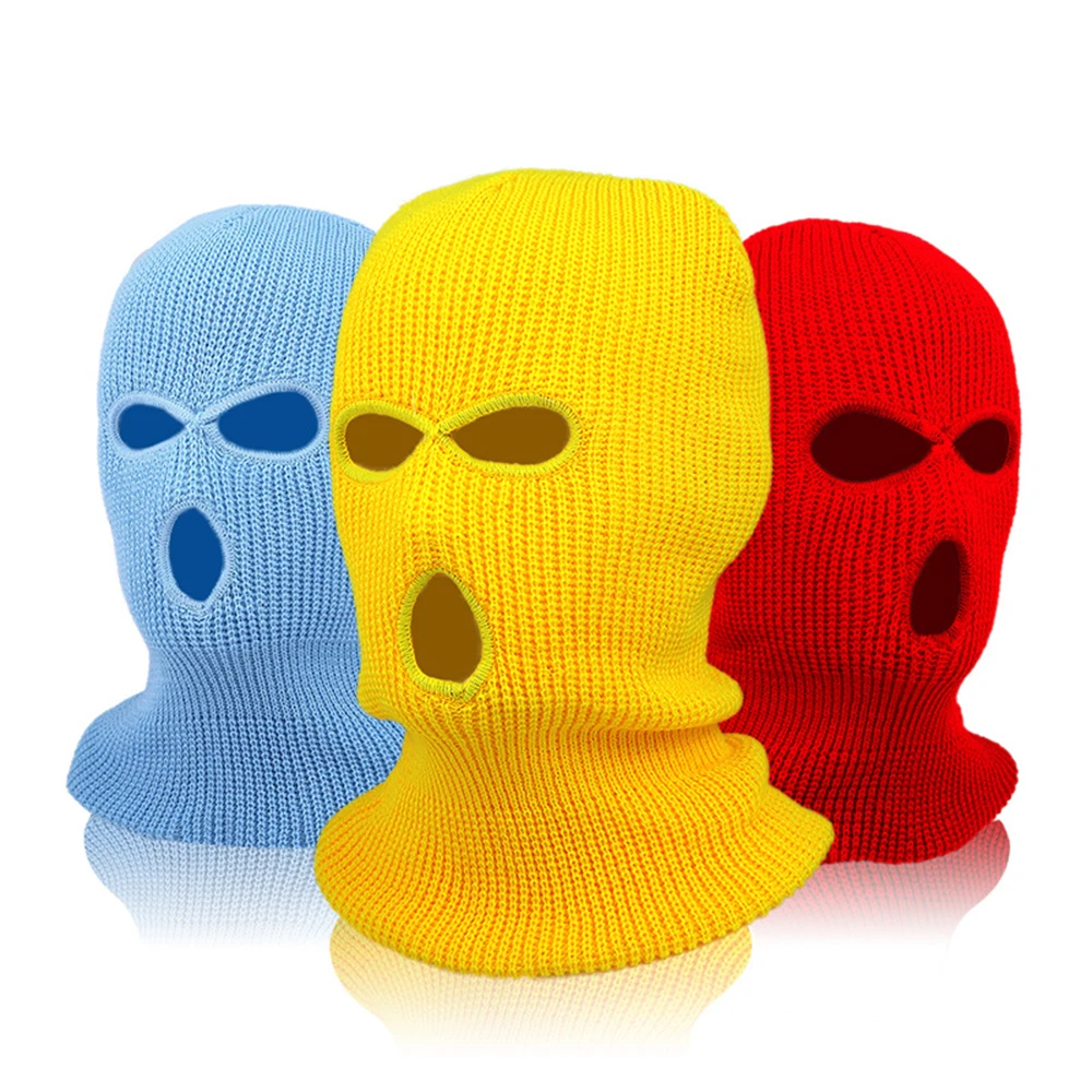 

Warm Headgear in Winter Skullies Beanies Men Knitted Hat Winter Hats Outdoor Cycling Ski Cold Protection Neck Mask Balaclava Hat