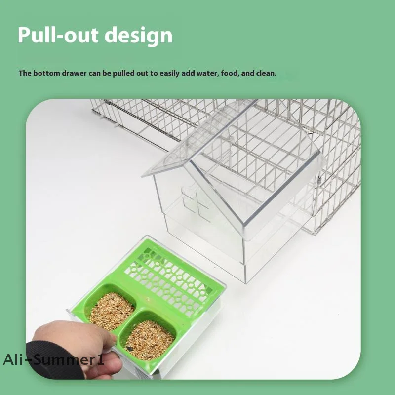 Hanging Parrot Feeder Prevent Scattering Bird Feeding Bowl Multifunction Bird Bath Parakeets Bathtub Bird Cage Accessories 4