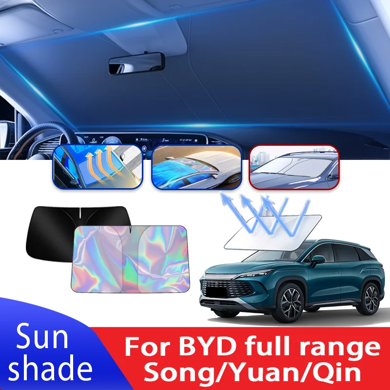 Car Sun Visor for BYD Song Yuan Tang Qin DM Pro Plus ~2025 Auto Front Windshield Sunshade Heat Insulation Summer Accessories car sunshade,windshield sunshade,windshield sun shade