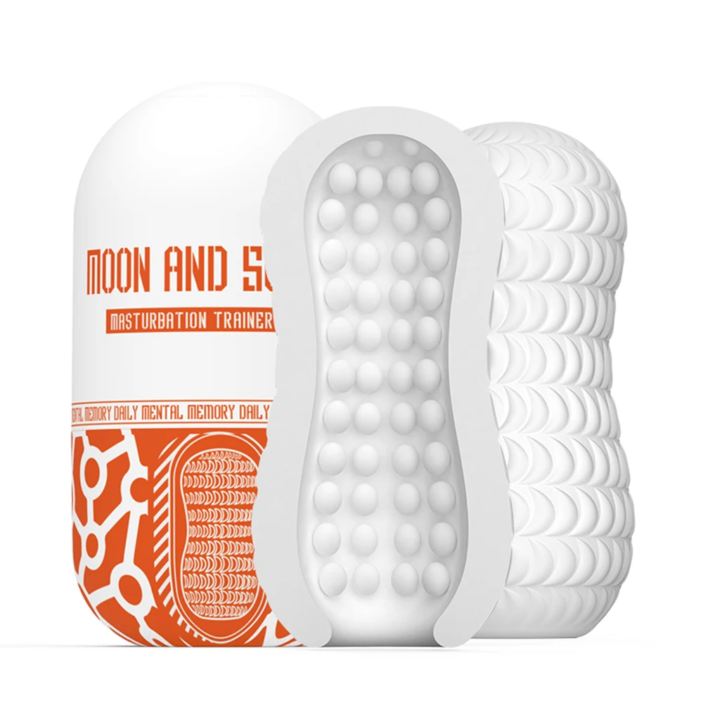 Portable Penis Trainer Male Masturbator Cup Penis Massage Adult Sex Toys Stretchy Silicone Vagina Egg Vacuum Pocket Cup for Men