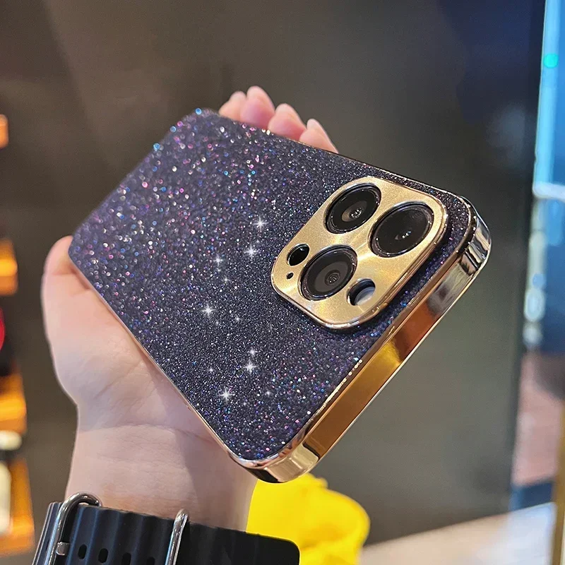Bling Shiny Diamond Luxury Glitter Phone Case with Plating Finish
