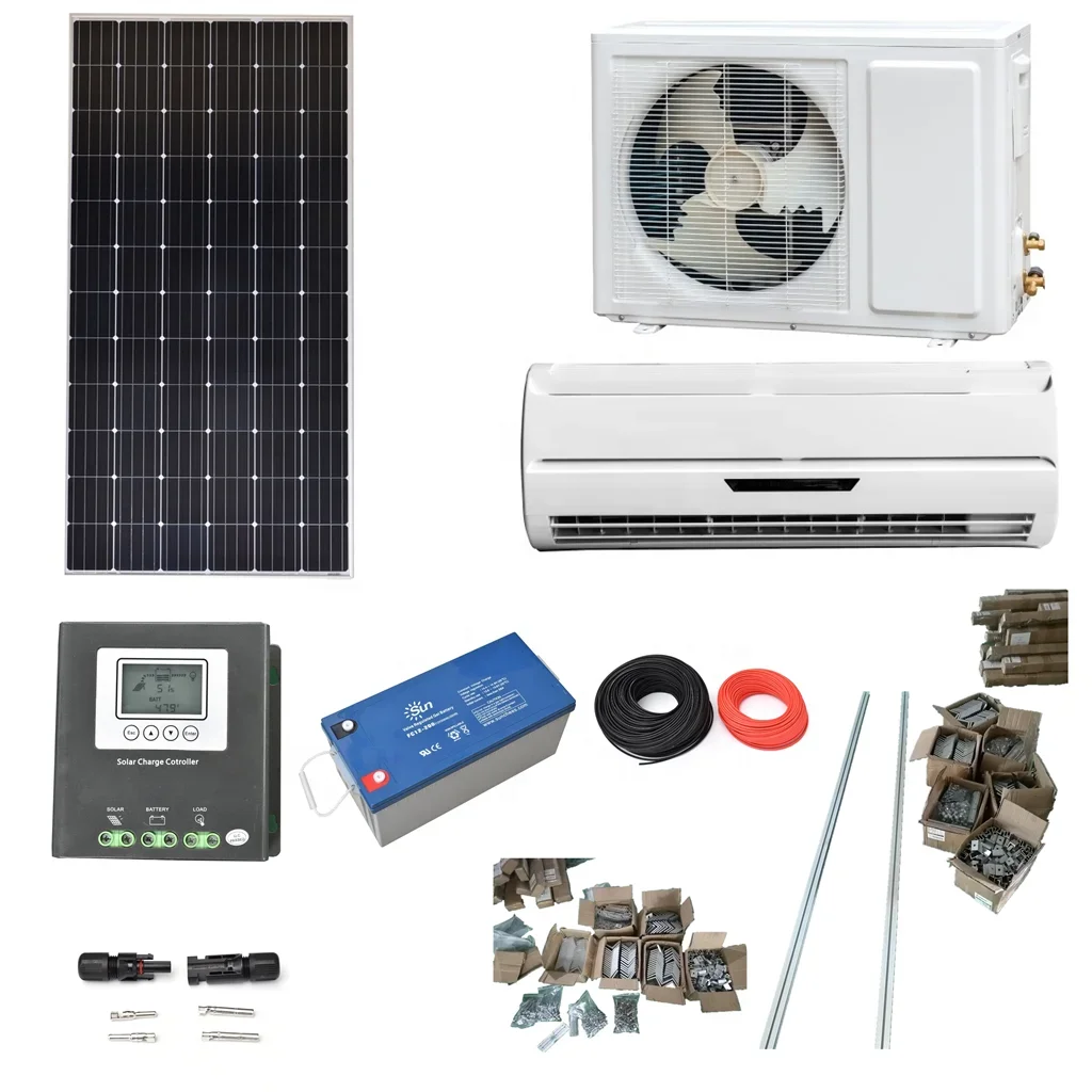 hybrid AC/DC power solar wall split air conditioner 9000BTU for home 4