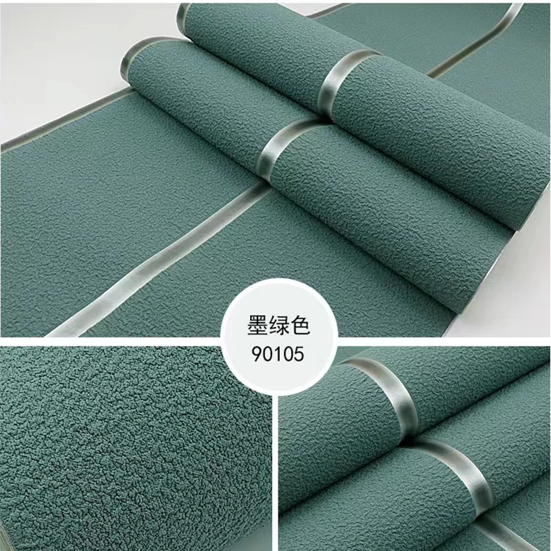 Dark Coffee Color 3D Square Lattice Deerskin Velvet Wallpaper Bedroom Living Room Hotel Home Decoration Non-woven Wall Stickers