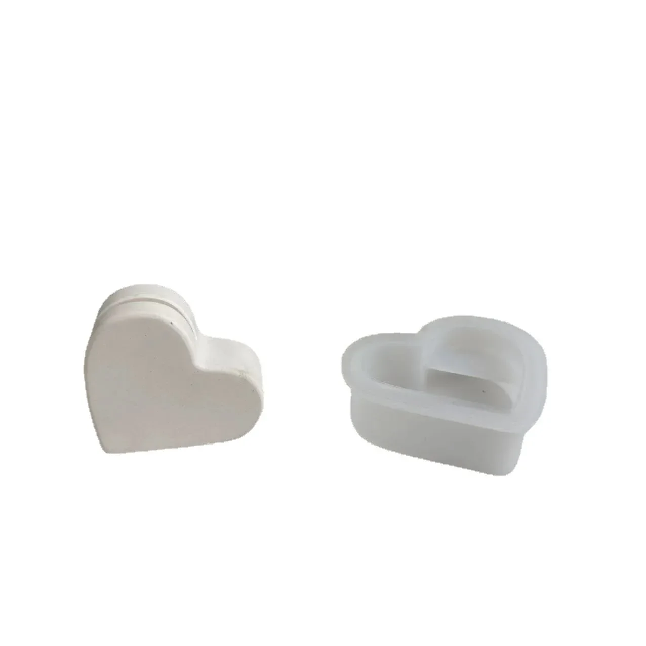 Heart Card Holder Silicone Mold DIY Concrete Cement Business Making Plaster Resin Casting Mould Home Handicraft Desktop Decor