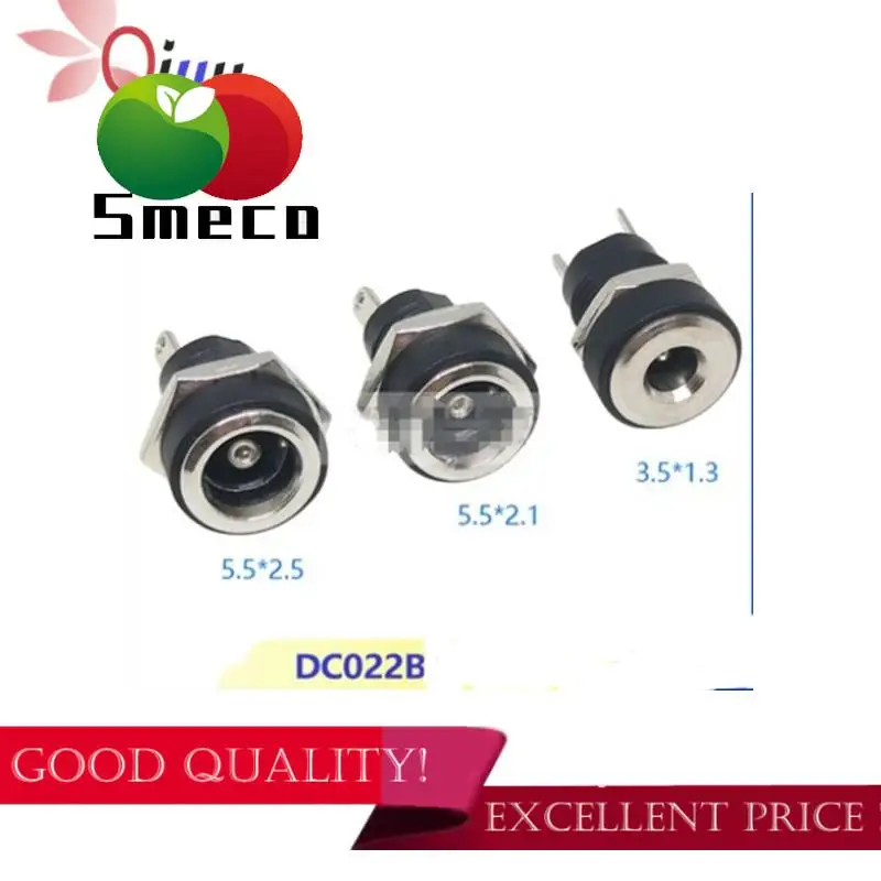 

10 pieces of dc-022b high temperature resistant environmental protection 5.5x2.1mm /5.5x2.5mm /3.5x1.3mm DC power socket