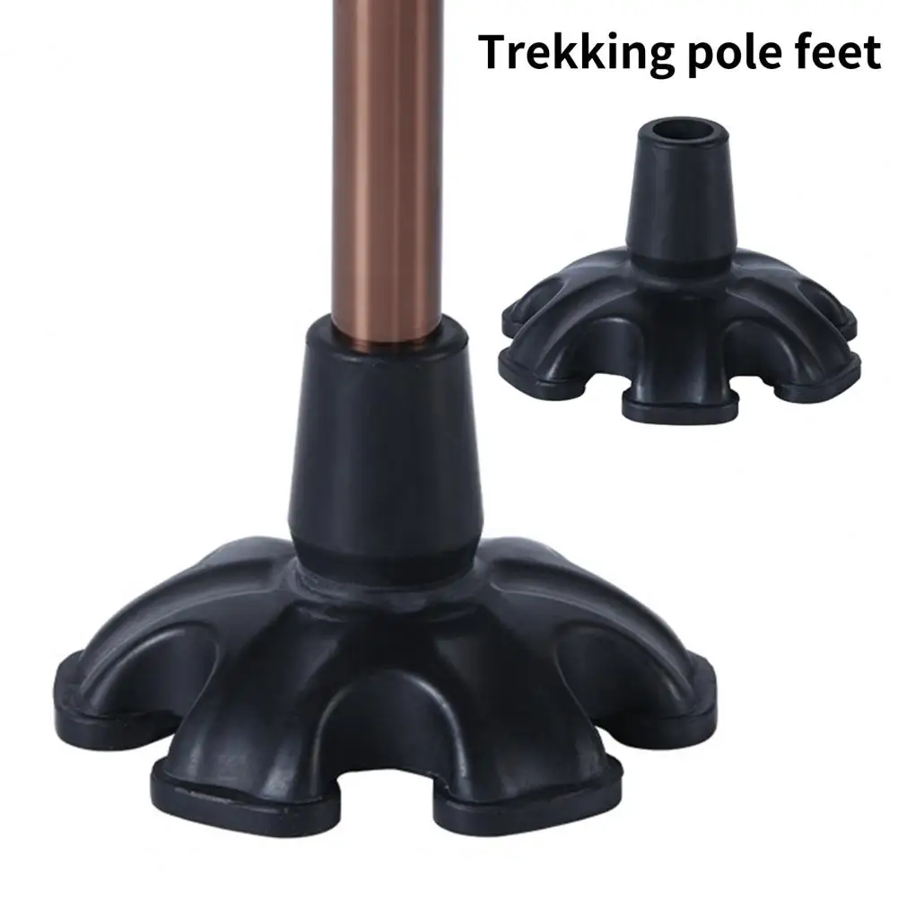 Crutch Pad Excellent Four Base Support Crutches Rubber Feet Greater Stability Crutches Rubber Feet for Traveling 3