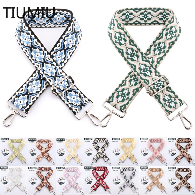 

Chains Bags Straps Handbag Adjustable Replacement Accessories for Shoulder Colored Embroidered Woman Belt Chain Strap