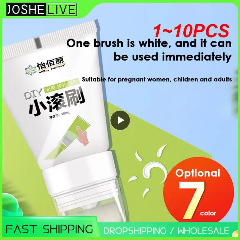 

1~10PCS Small Rolling Brush Wall Latex Paint Wall Mending Agent Wall Repair Cream With Scraper Paint Valid Mouldproof