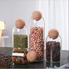Cork Stopper Glass Sealed Jar Coffee Beans Dried Fruit Storage Box Kitchen Food Multigrain Storage Jar Creative Cork Tea Jar 3