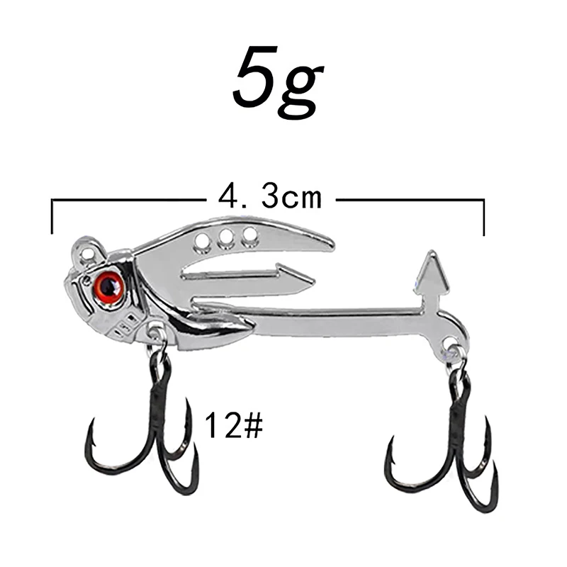Description Picture 6 of itemMetal VIB Fishing Lure 2-in-1 Fake Angling Baits Long Throwing Realistic 3D Eyes Fishing Baits For Catfish Bass Trout VIB Tackle