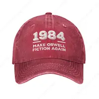 Make Orwell Fiction Again 1984 Graphic Trucker Hat for Men Women Baseball Cap Unisex Headwear for Casual Outdoor 2