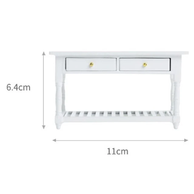 1pc 1:12 Dollhouse Miniature Wooden Desk Table Model Doll House Furniture Toys Accessories Christmas Gift 2