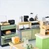 1:12 Scale Miniature Dollhouse Sofa Oven Bookcase Refrigerator Model For Doll Pretend Play Mini Kitchen Decor Accessories Toy 5