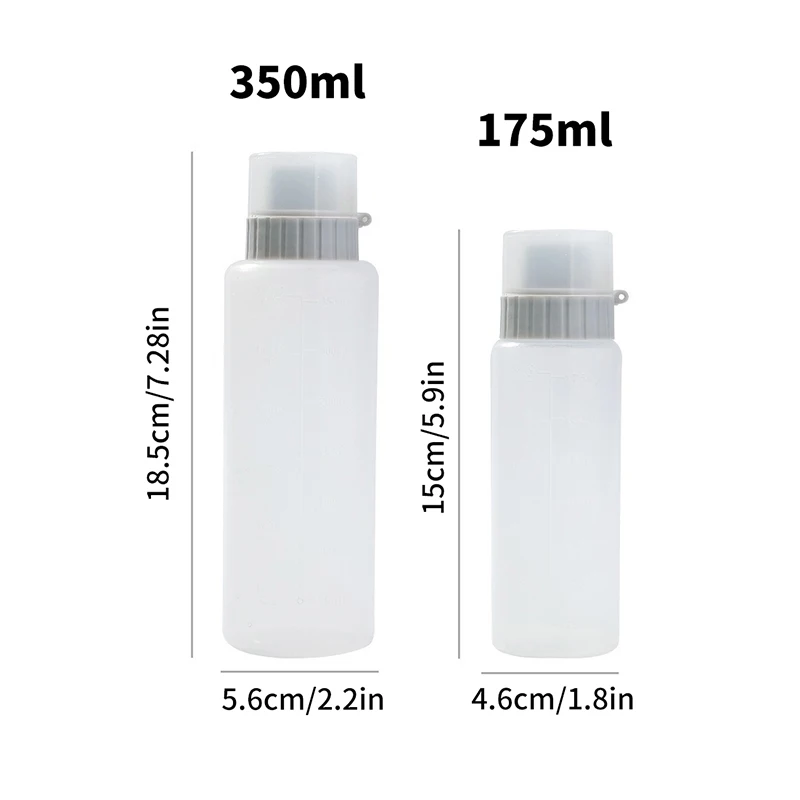 Condiment Squeeze Bottles 350/175ml 5 Hole Ketchup Mustard Bottle Transparent Honey Dispenser Sauces Storage Container Kitchen