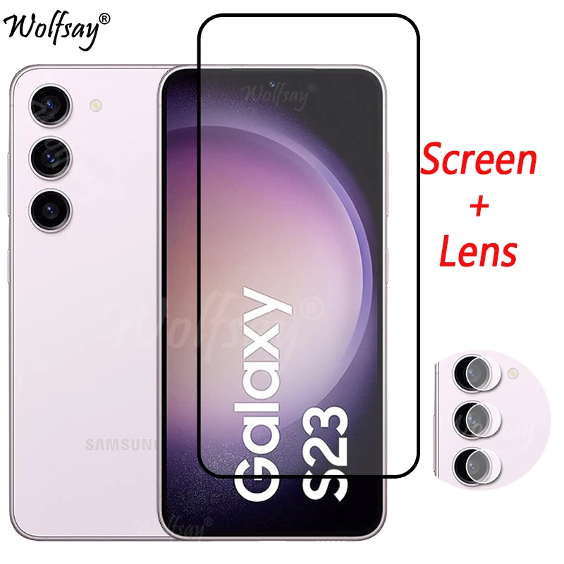 Vetro Temperato A Copertura Totale Per Samsung Galaxy S23 Proteggi Schermo Samsung S23 S22 S23Ultra Vetro Per Fotocamera Per Vetro Samsung S23