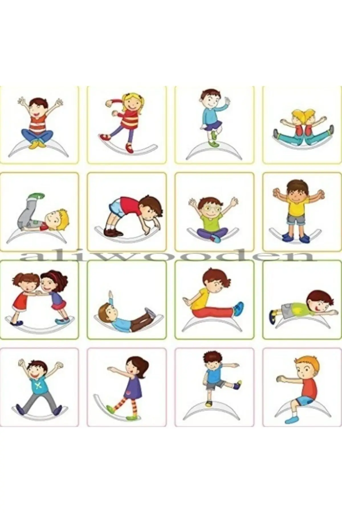 6 + years old And Adult Balance Tahtası❤️Children Adult Wooden Balance Board Exercise Twist Training Cover Body Swing Equipment Fitness
